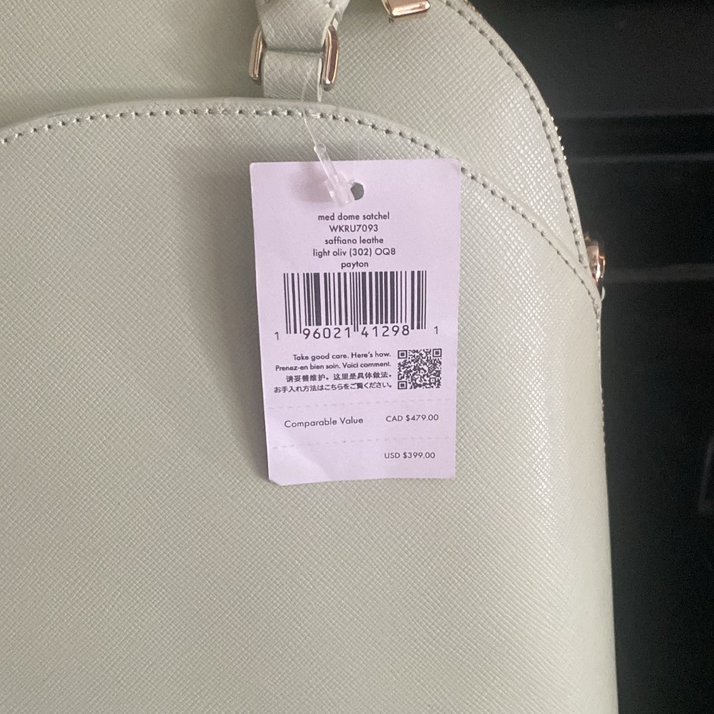 Kate Spade Green Satchel Bag with Structured Design never used - Picture 3 of 4